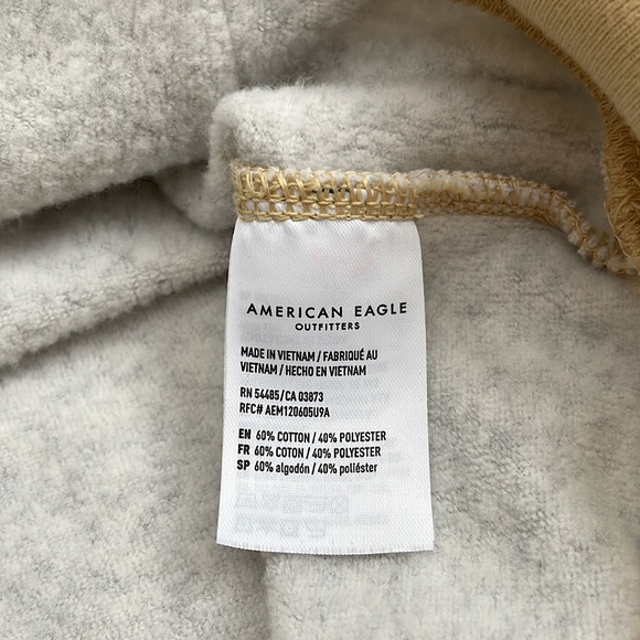 🌼2 for $20🌼 American Eagle Ahh-Mazingly Soft Yellow & Grey Colourblock Hoodie - Picture 5 of 10